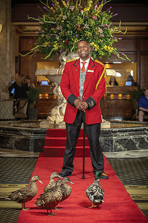 Current DuckMaster and Ducks in the Peabody Hotel
